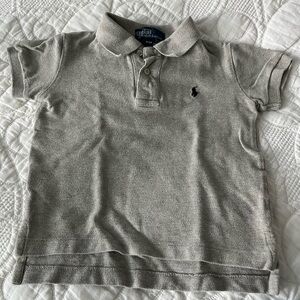 Polo by Ralph Lauren Gray Polo Shirt with Embroidered Logo 2T